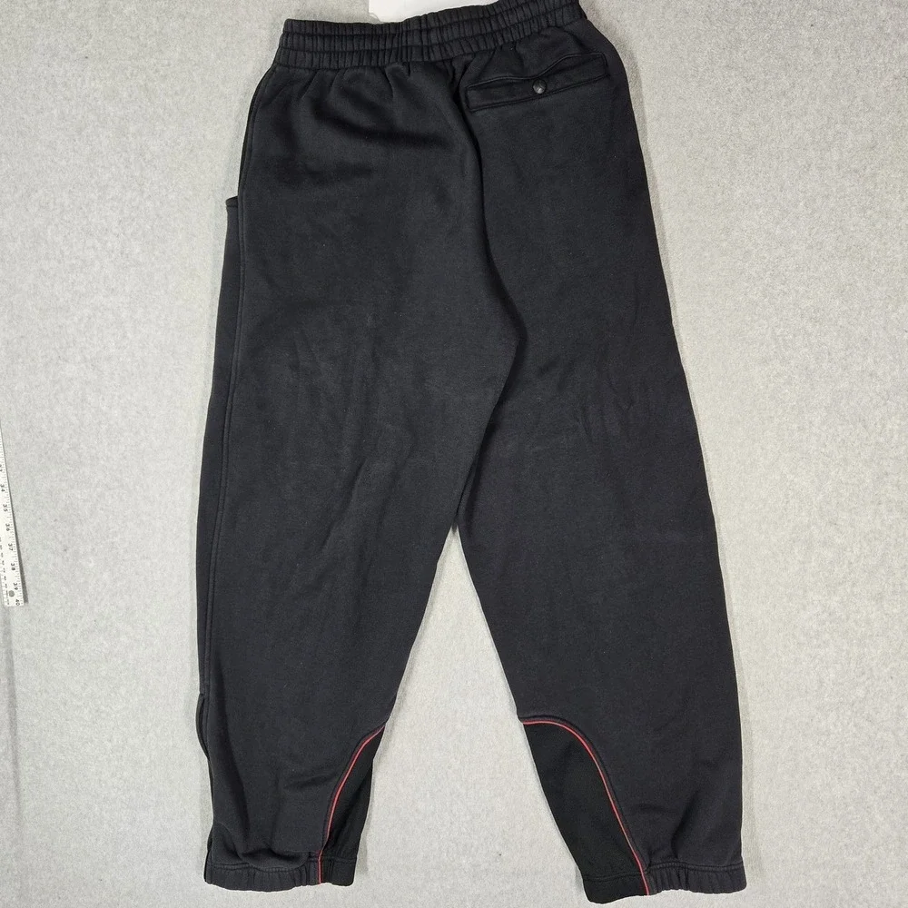 VINTAGE Jordan Men Activewear Pants M Black Embroidered Sweatpants Jumpman Logo